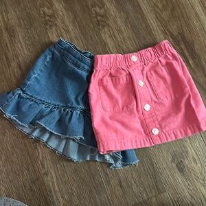 Carters and Cat Jack denim skirts